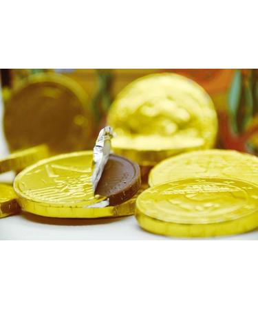 500g Milk Chocolate Gold Coins in Oyoy Bucket | Perfect for Treasure Hunts & Kids' Birthdays | Goldtaler with Pirate Stickers - Buy Online on GoSupps.com