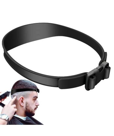 Haircut Guide | Curved Soft Silicone Haircut Bands Neckline Shave Template Home Trimming and Cutting Guide for Adults Fade and Taper Guide for Clippers Cut System Maijia Black