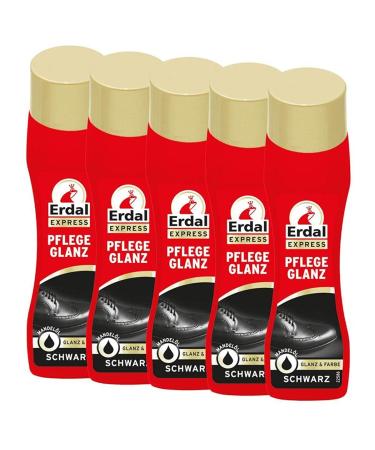 5X Erdal Express Care Shine Black - Cream Lotion 75 ml - with almond oil