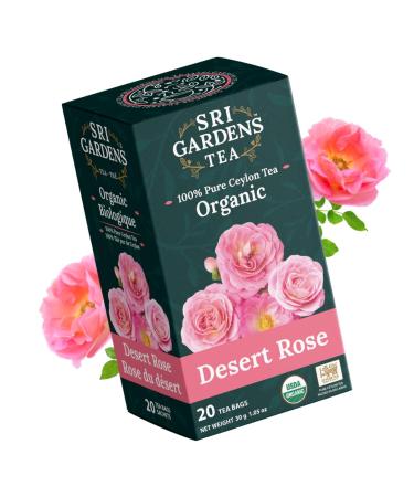 Sri Gardens Tea Desert Rose Tea Bags 20 count