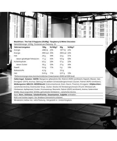 The Fab 5 Flapjacks (25x90g) Framboise et chocolat blanc - Buy Online on GoSupps.com