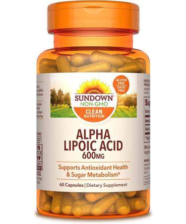 Sundown Super Alpha Lipoic Acid 600 mg Capsules - 60 ct Pack of 2