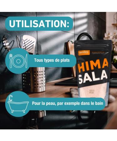 Purasana Sel Rose de l Himalaya Fin 100% Naturel & Non Raffin Riche en Min raux Recharge de 500 g Id al pour Assaisonnement & Cuisine Sel Rose de l'Himalaya 500g - Buy Online on GoSupps.com