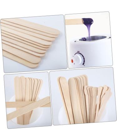 Minkissy 400 STK Waxed Wooden Rods - Hair Removal Spatula & Make-Up Applicator | Premium Wax Accessories for Face & Body - Buy Online on GoSupps.com