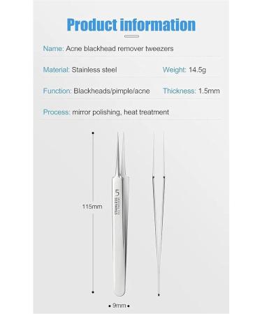 Usiveinborn Blackhead Remover Professional Facial Blackhead Remover Tweezers Usiveinborn Tweezers Facial Blackhead Remover Tweezers Blackhead Remover Tweezers Blackhead Tweezers (typeC) - Buy Online on GoSupps.com