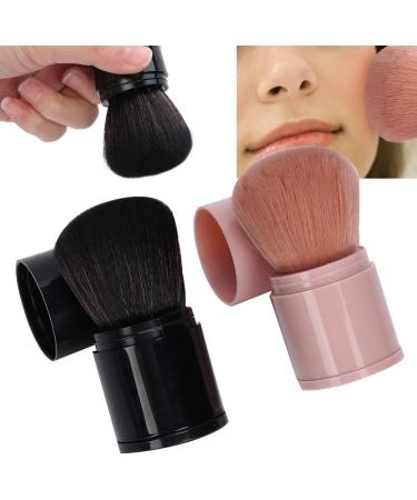 Black Pink Powder Brush Blush Brush Retractable Makeup Brush Travel Portable Loose Powder Makeup Brush for Foundation Blush and More - Buy Online on GoSupps.com