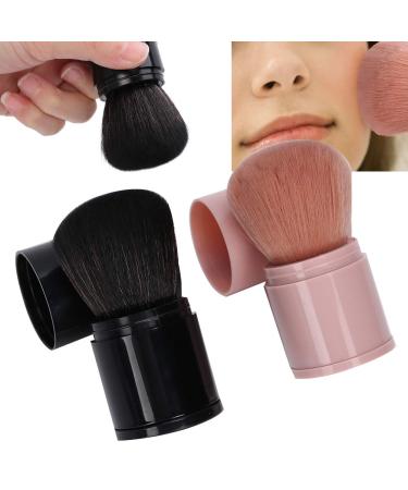 Buy Black Powder Brush | Retractable Blush & Travel Makeup Brush - Portable Loose Powder Applicator - Buy Online on GoSupps.com
