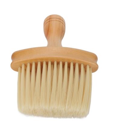 Hair Cutting Duster Barber Brush Neck Duster Nylon Bristles Simple Style Neck Duster with Wooden Handle Barber Brush for Hair Cutting
