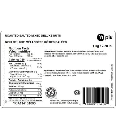 Yupik Roasted Salted Mixed Deluxe Nuts 1 kg Kosher Gluten-Free Non-GMO Savory Blend of Almonds Cashews Brazil Nuts Hazelnuts & Pecans Crunchy Trail Mix Nutritious Protein Snacks 1 kg (Pack of 1) - Buy Online on GoSupps.com