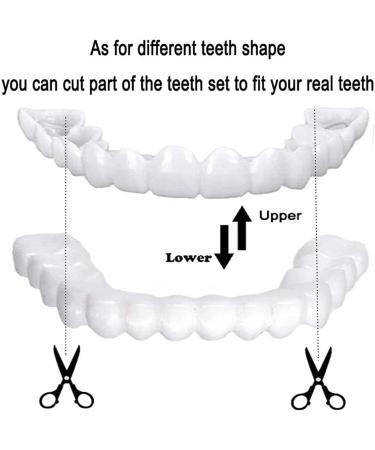 Giural Snap-On Teeth: 2 Pairs Cosmetic Veneers for a Perfect Smile - Instant Dentures & Teeth Whitening Kit - Buy Online on GoSupps.com