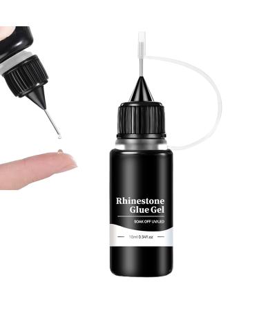 G n rique Nail Rhinaistone Glue | 10ml Long-Lasting Rhinestone Gel 3D Nail Needle Design Accessories Nails Shine Daily for Over 21 Days.