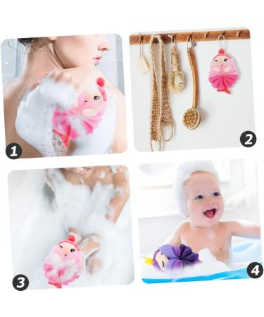2pcs Cute Bath Ball Sponges - Cartoon Loofah for Shower | Princess Bath Loofahs & Bath Sponges - Ideal for Kids & Adults - Buy Online on GoSupps.com