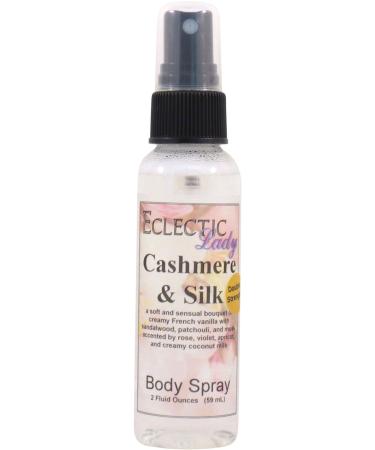 Cashmere and Silk Body Spray (Double Strength) 2 ounces Body Mist for Women with Clean Light & Gentle Fragrance Long Lasting Perfume with Comforting Scent for Men & Women Cologne with Soft 2 Fluid Ounces (Double Strength)
