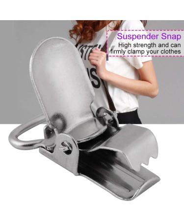 Buy Silver Metal Trousers Clips & Baby Pacifier Strap Snap Lock - Bed Sheet Mounting Clips for Pacifier Holders & Bibs (25mm/0.98in) - International Shipping Available - Buy Online on GoSupps.com