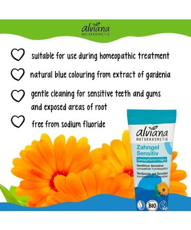 Alviana Natural Cosmetics Tooth Gel Sensitive 75 ml | Gentle Oral Care for Sensitive Teeth - Buy Online Internationally - Buy Online on GoSupps.com