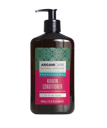 Arganicare | Keratin Range | LEAVE-IN REPAIRING CARE | With Organic Keratin | Regenerates Hair Strength and Structure | Restores Vitality | High Hydration | All Hair Types | 400 mL