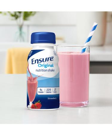 Buy Ensure Original Strawberry Nutrition Shake - 16 Pack Meal Replacement | 8 Fl Oz - International Shipping Available - Buy Online on GoSupps.com