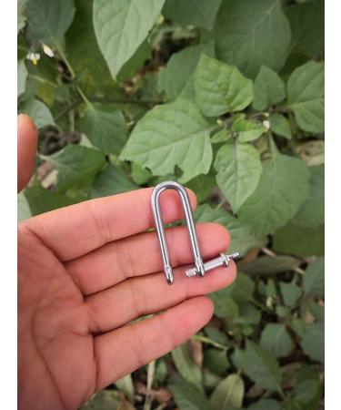 JY-Marine Long D Shackle Stainless Steel Shackle Load Clamp for Chains Wirerope Lifting Paracord Outdoor Camping Survival Rope Bracelets 5/32 Inch 4mm Marine Grade 2pk - Buy Online on GoSupps.com