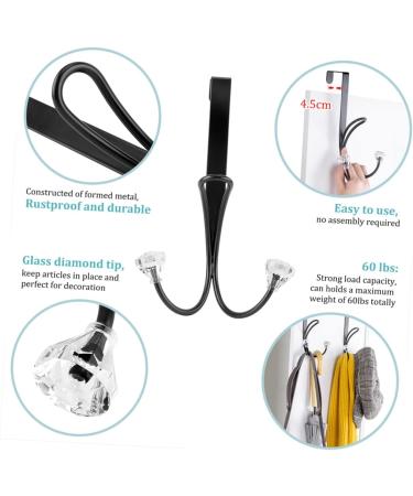 CIYODO 2pcs Hangers Towel Hook Over Door Clothes Hanger Rack Door Organizer Hook Hat Hooks Back Mount Blush Black 17.00X9.00X8.00CM - Buy Online on GoSupps.com
