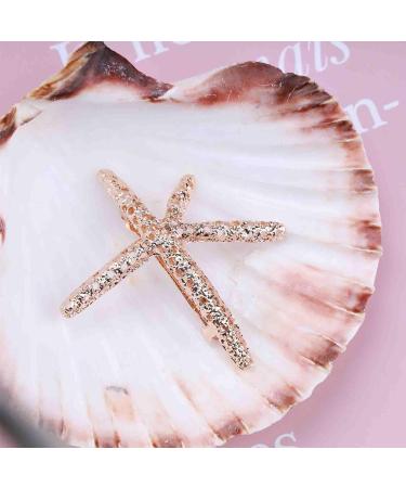 Cimenexe Bohemian Starfish Hair Clip Textured Sea Star Hair Barrette Gold Starfish Hair Pins Clips Rhinestone Headwear Decorative Hair Accessories Jewelry for Women and Girls - Buy Online on GoSupps.com