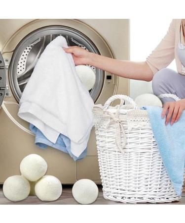 Natural Wool Dryer Balls - Set of 6 | Fabric Softener & Wrinkle Reducer | Eco-Friendly Alternative to Plastic Balls & Liquid Softeners - Buy Online on GoSupps.com
