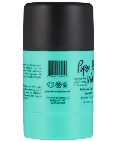 PiperWai Natural Mini Deodorant with Activated Charcoal | 24-Hour Vegan Protection | Aluminum-Free Deodorant for Men & Women | Travel Size | Shark Tank Product | 15g - Buy Online on GoSupps.com