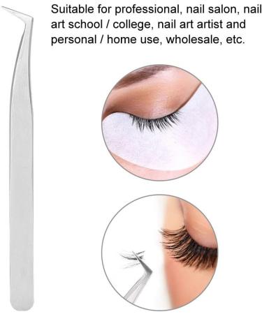 Eyelashes Grafting Tweezers 302 Stainless Steel Right Angle Eyelashes Extension Grafting Picking Tweezers Nippers for Nail Salon and Home Use - Buy Online on GoSupps.com