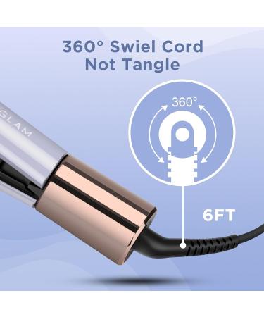 IG INGLAM Titanium Flat Iron Hair Straightener | 1 Inch Curling Iron | Infrared Negative Ionic | Adjustable Temp 250 F-450 F | Dual Voltage 110-240V | Perfect Gift in Light Purple - Buy Online on GoSupps.com