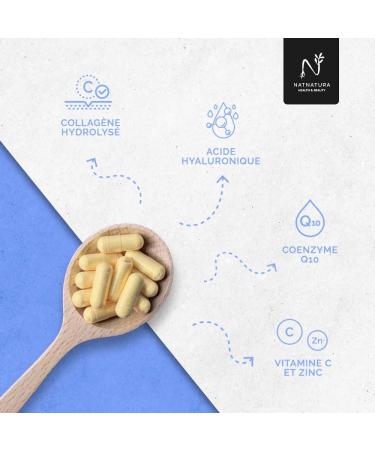 Hydrolyzed Marine Collagen + Hyaluronic Acid + Coenzyme Q10 + Vitamin C + Zinc Gives radiance to your skin protects your joints and increases your energy. 100 vegetable capsules. - Buy Online on GoSupps.com