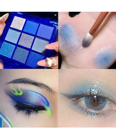 Go Ho 9 Style Blue Eyeshadow Palette Set 5 - Matte & Shimmer Shades for Women & Girls - Waterproof Cool Eye Makeup Palette - Buy Online on GoSupps.com