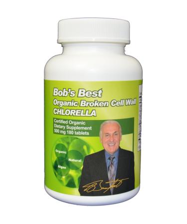 Bob's Best Organic Broken Cell Wall Chlorella (500mg 180 Tablets)
