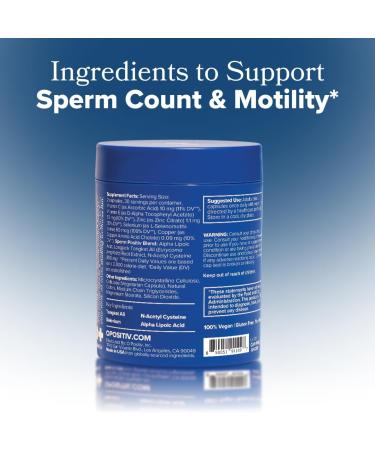 O Positiv Preggo Sperm Health Capsules for Men - OBGYN-Formulated for Improved Sperm Count & Motility with Tongkat Ali, NAC, Alpha Lipoic Acid Male Reproductive Health, 60 Count (Pack of 1) - Buy Online on GoSupps.com