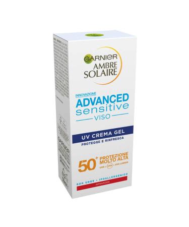 Garnier Ambre Solaire UV Gel Face Cream SPF 50+ | Advanced Sensitive Skin Protection | 50 ml - Buy Online Internationally - Buy Online on GoSupps.com