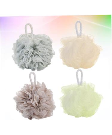 Angoily 4pcs Bath Ball Mesh Pouf - Premium Shower Sponge Net for Luxurious Cleansing - Buy Online on GoSupps.com