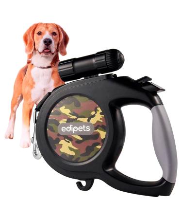 Edipets dog leash extendable and retractable with LED flashlight flexible dog leash for training and walks military articles - Buy Online on GoSupps.com