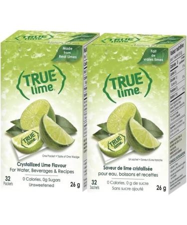 TRUE LEMON & LIME Water Enhancer (64 Packets Each Flavour) | Zero Calorie Unsweetened Water Flavouring | For Water Bottled Water & Recipes | Water Flavor Packets Made with Real Citrus 32 count (Pack of 4) - Buy Online on GoSupps.com