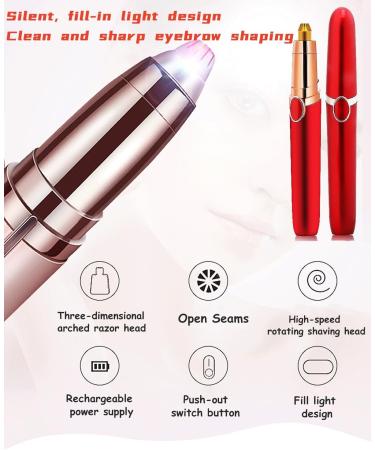 Buy Electric Eyebrow Razor - Rechargeable Hair Remover for Instant Painless Facial Hair Removal | Perfect for Women & Men - Buy Online on GoSupps.com
