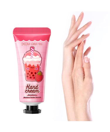 Mini Hand Creams, Hand Cream, Moisturizing Cream, Repairing Hand Cream, Hand Cream, Gift Idea, Valentine's Day Birthday Gift for Women Men (Strawberry)