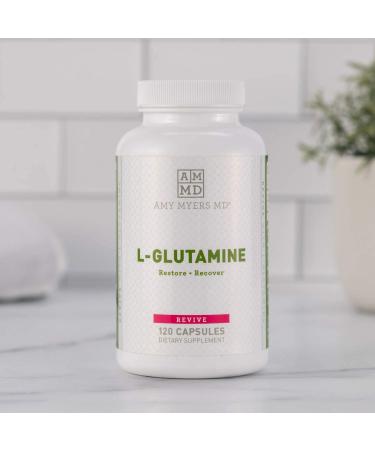 L-Glutamine Capsules | The Myers Way Protocol Dietary Supplement | 120 Capsules 850mg | Dr. Amy Myers - Buy Online on GoSupps.com