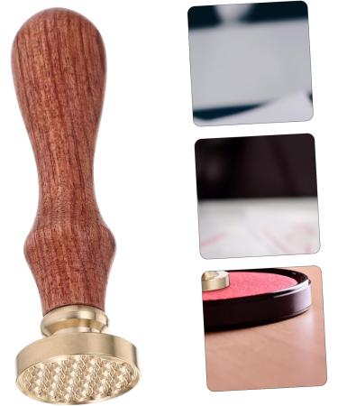 Outanaya 1pc Dispensing Plate Tool Retro Sealing Stamp Espresso Tool Vintage Envelopes Hotfix Wooden Handle 1 count (Pack of 1) Golden - Buy Online on GoSupps.com
