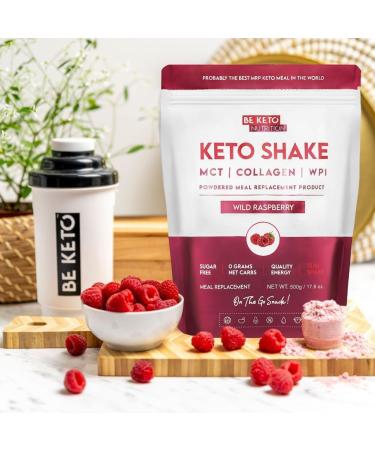 BE KETO Diet Keto Shake Wild Raspberry 500 g - Buy Online on GoSupps.com