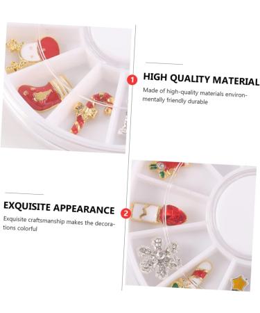 Colorful Nail Jewelry Christmas Decorations | Manicure Tools & Creative Nail Accessories | Perfect Stocking Filler - 5.8x5.8cm - Buy Online on GoSupps.com