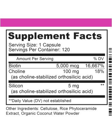 Doctor Danielle Hair Skin Nails Vitamins Biotin 5000mcg Supplement for Hair Growth & Glowing Skin with Organic Coconut Water & Rice Phytoceramides - Buy Online on GoSupps.com