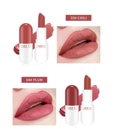Buy QiBest Mini Capsule Lipstick Set - 6 Velvet Matte Long Lasting Shades | Moisturizing Makeup Gift | International Shipping Available - Buy Online on GoSupps.com