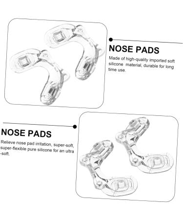 Shop Soft Silicone Nose Pads for Glasses | 5 Pairs of Clear U-Form Mini Nose Pads | Slipproof Pebble Gel for Comfort - Buy Online on GoSupps.com