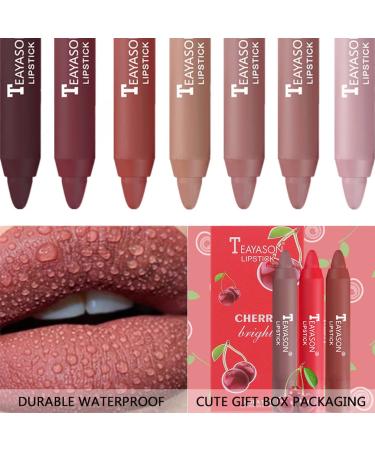 3 Colors Smooth Matte Lipstick Set C - Long Lasting, Waterproof, Non-fading Lip Makeup - Buy Online on GoSupps.com