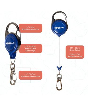 Hook-Eze Fly Fishing Zinger Retractor 3-Pack for Anglers Vest - Fishing Gear for Nippers, Forceps, Fly Float Ant - Belt Loops & Backpack - Durable Equipment - Buy Online on GoSupps.com