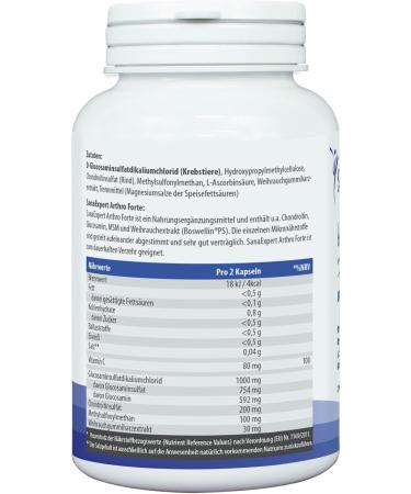 SanaExpert Arthro Forte | NATURAL SUPPORT FOR JOINTS AND BONES | With MSM Glucosamine Sulphate Chondroitin (120 Capsules) 100% Natural Ingredients Made in Germany - Buy Online on GoSupps.com