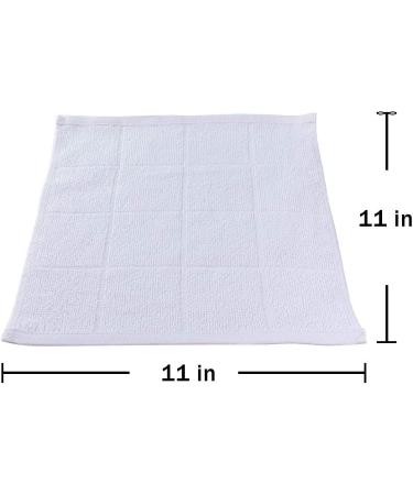 Highly Absorbent 100% Cotton Kitchen Dishcloths - 12 Pack White Dish Rags for Washing Dishes and Cleaning (11 x 11 Inches) - Buy Online on GoSupps.com