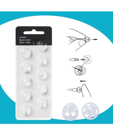 Hearing Aid Domes for Oticon - Minifit Double Vent Bass (6mm/2 Pack) & Universal 8mm Open Vent Replacement Supplies - Buy Online on GoSupps.com